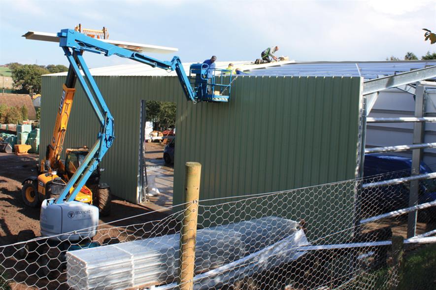 Building work: Majestic Trees putting up a work and storage facility