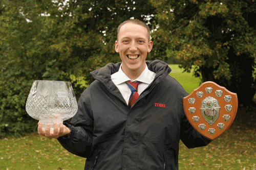 Matthew Perks wins the Toro Student Greenkeeper of the year 2011 - image: Ross Parry Agency