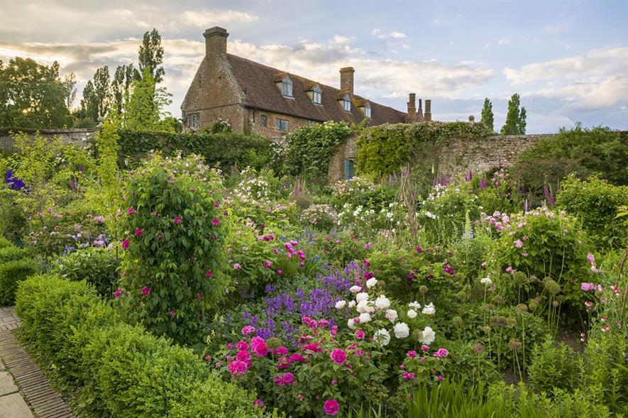 The Rose Garden in June at Sissinghurst Castle Garden, Kent