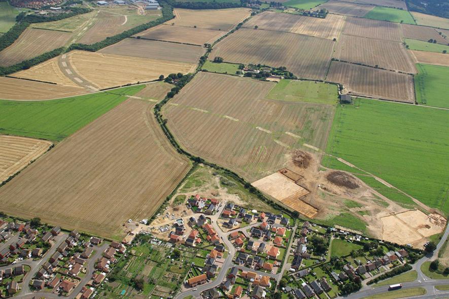 Landscape work: link road route - image: © Mike Page