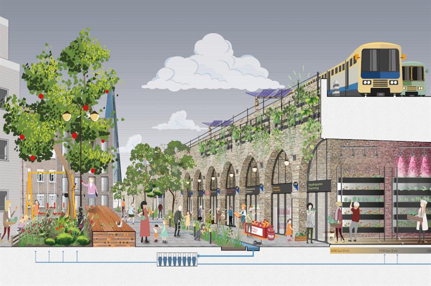 PDP London design rendering of Enid Street, Bermondsey - image: RIBA
