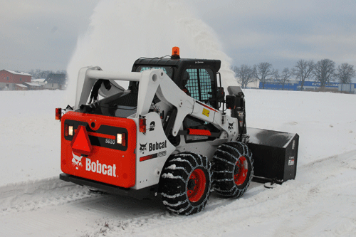 Bobcat: extended snow-blower range now capable of throwing snow up to 15m and models feature a rotating chute and deflector - image: Bobcat Europe