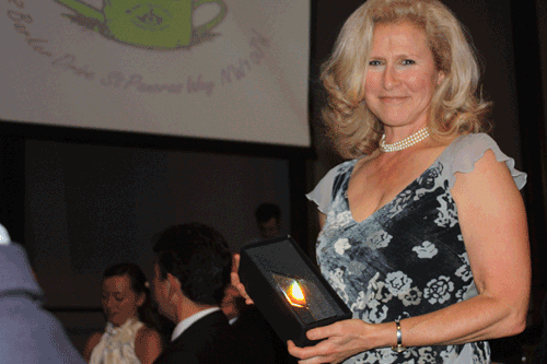 Martha Benedek accepts charity enterprise award for Camden Garden Centre - image: Camden Garden Centre