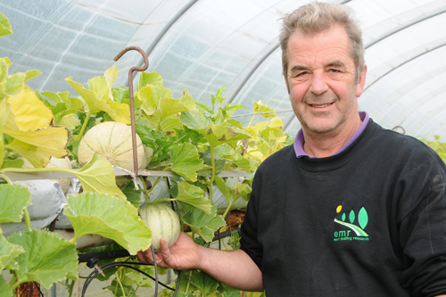 EMR's Graham Caspell with the melons - Image: EMR