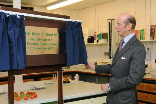 HRH the Duke of Kent unveils a plaque to mark the opening of the PQC - image:EMR