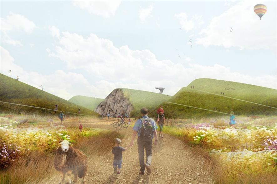 Landform scultping is part of Aecom's shortlisted design for Moorside power station. Image: Aecom
