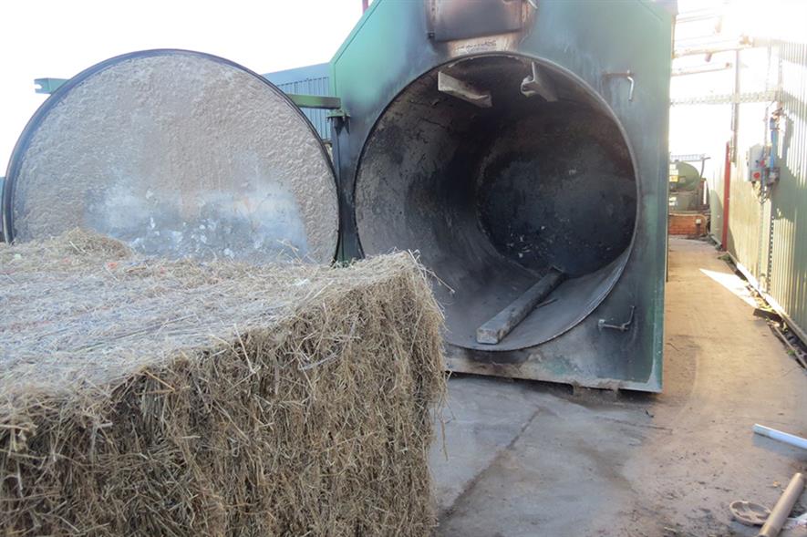 bale ready for boiler