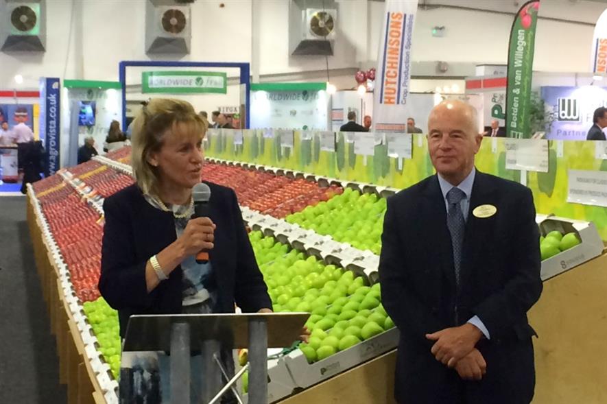 Minette Batters and Michael Jack open the National Fruit Show - image:HW