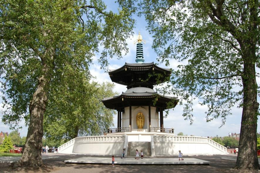 The pagoda at Battersea Park on the banks of the Thames. Image: Pixabay