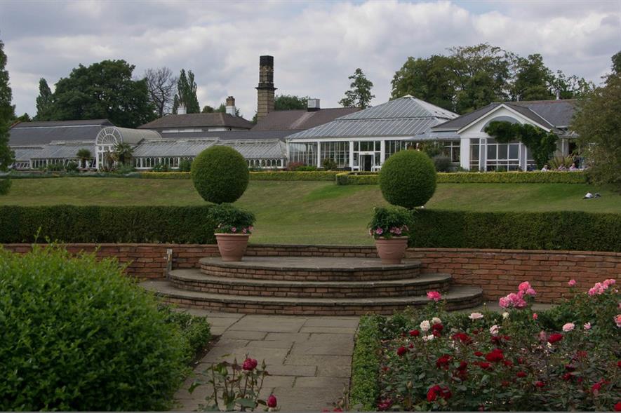 Glasshouses at Birmingham Botanical Gardens. Image: Brian Negus/Flickr