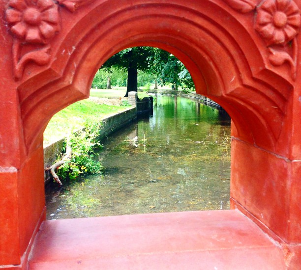 Wandle's Beddington Park seen through its bridge. Image: The Living Wandle Team