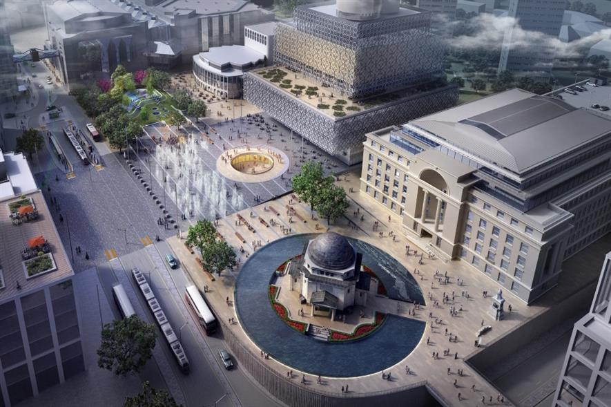 Broadway Malyan won the People's Choice Award for its redesign of Birmingham's Centenary Square. Image: Supplied