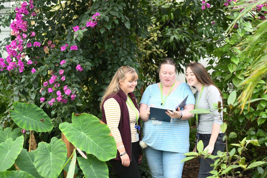Students learning in one of the gardens at Writtle University College (WUC) - credit: WUC