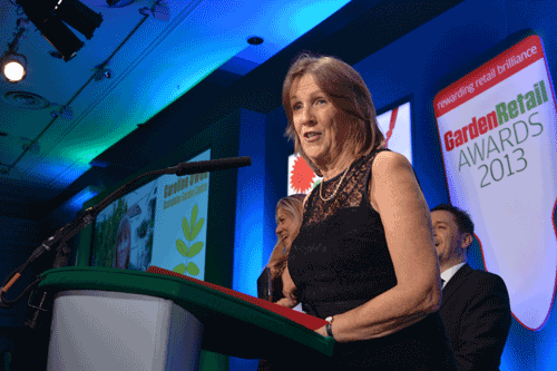 Caroline Owen was awarded the Lifetime Achievement Award at the 2014 Garden Retail Awards