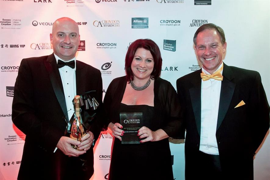 L-R Chequers chairman Gary Jeal, marketing director Kate Ward and Steve Rapley from UK Trade and Investment. Image: Supplied