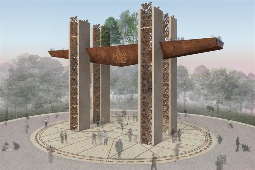 The winning triumphal arch design. Image: Chris Dyson Architects