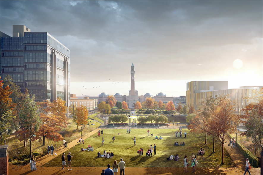 Churchman's design has clocktower views from green space