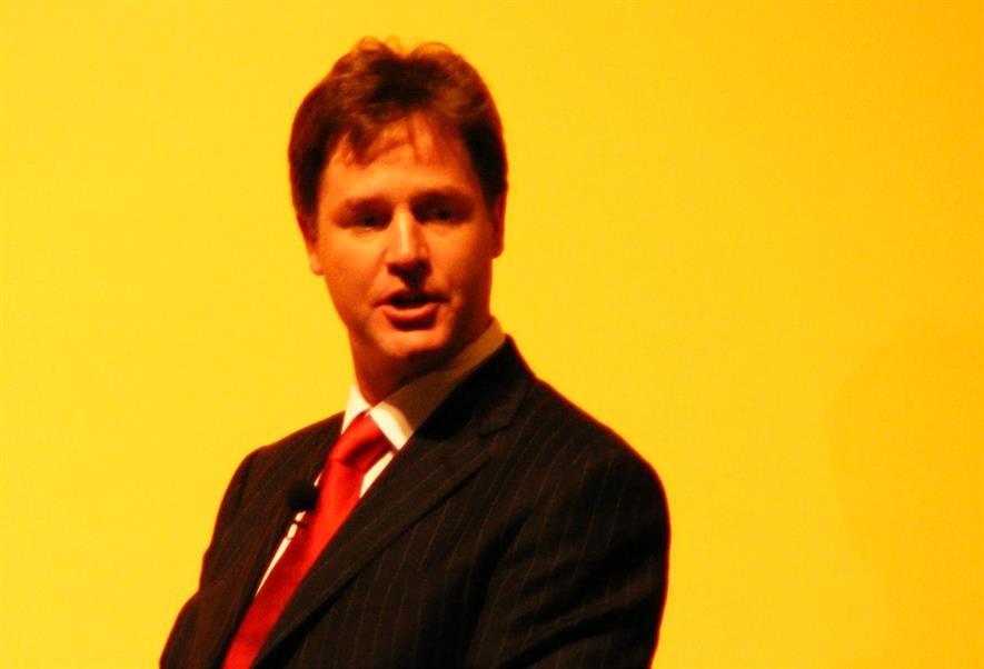 Nick Clegg at an earlier event