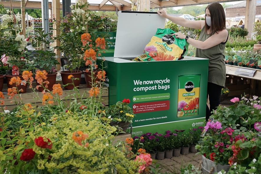 Dobbies Garden Centres trial launched for compost packaging recycling