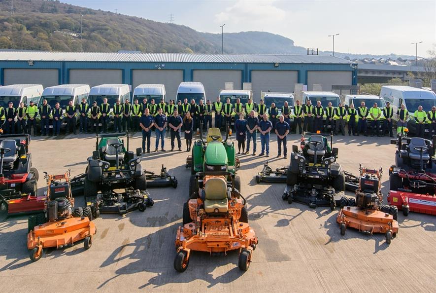 Some of the team at the depot in Baglan, Neath Port Talbot. Image: Countrywide Grounds Maintenance South Wales