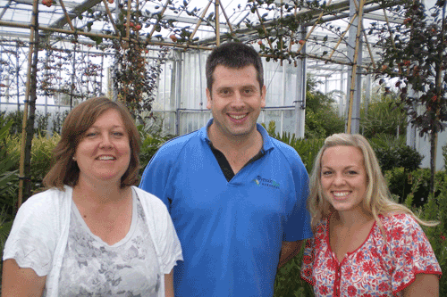 L-R - Susan Wilmott, Richard McKenna, Adele Ford - image: Wyevale East Nurseries
