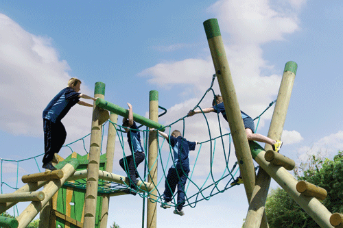 Wicksteed's Mini Forest range has exciting climbing features - image: Wicksteed