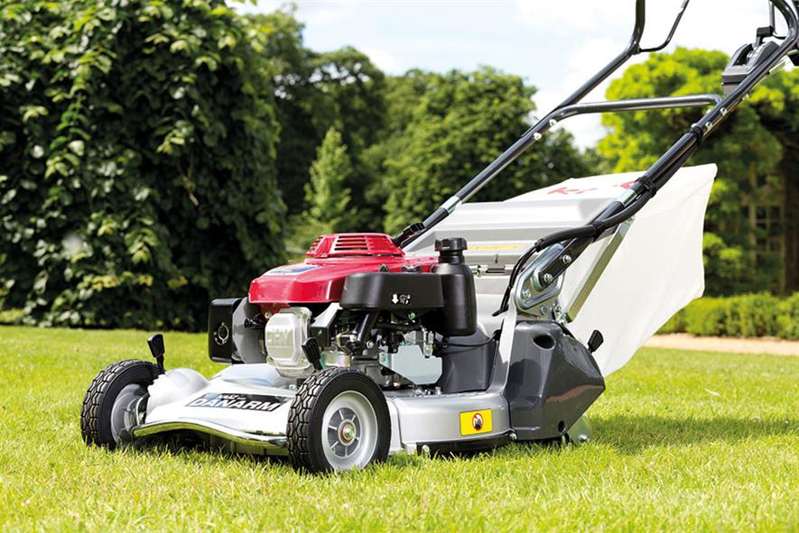 Rear-roller mower: 21in model from KAAZ has hydrostatic gearbox for speed control - Danarm Machinery