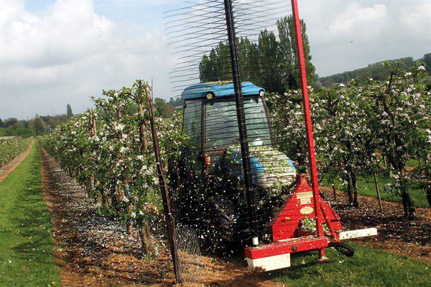 Darwin: blossom thinner in use at Broadwater Farm - image: HW