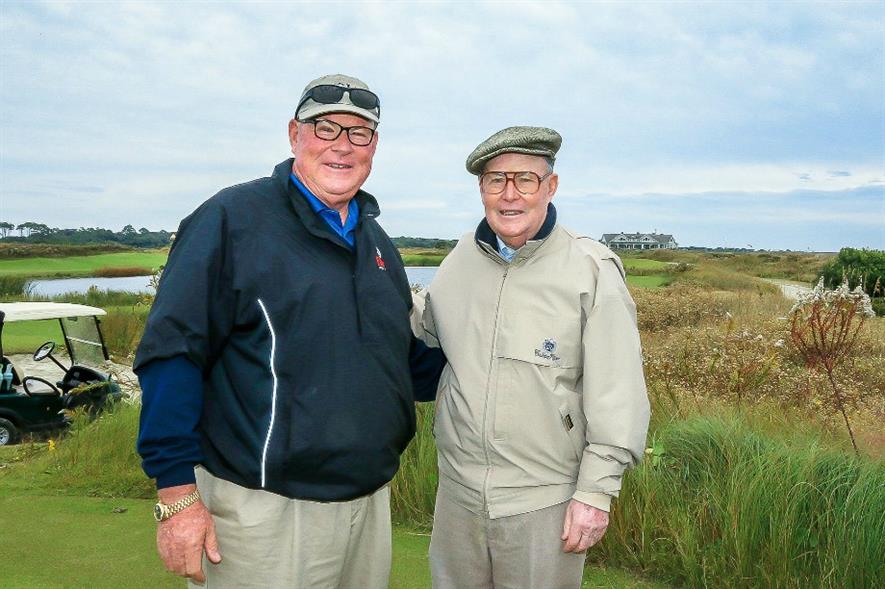 Father and son design team: Perry Dye (left) with Pete Dye. Image: Hiseman Photo