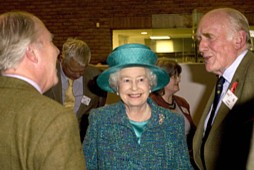 The Queen meets RFS members John Hunt (left) and Lord Clinton - photo: RFS