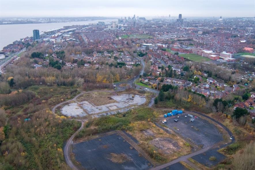 Proposed former landfill site in Liverpool