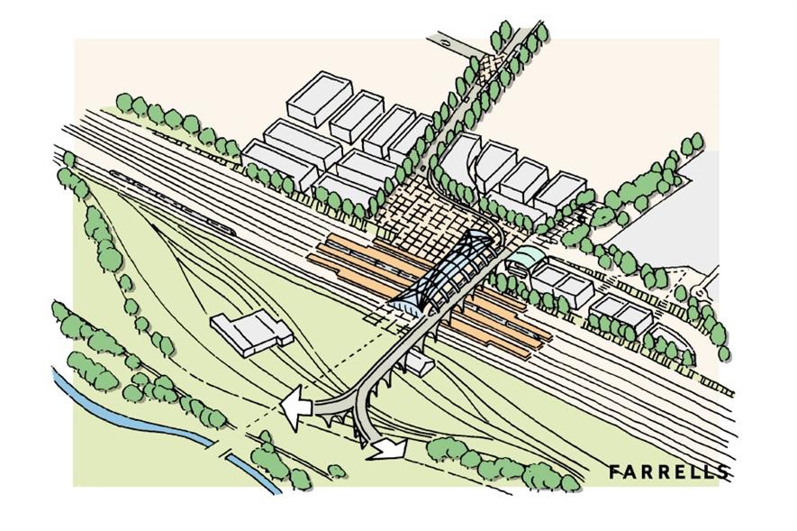 Concept drawing for the new station. Image: Farrells