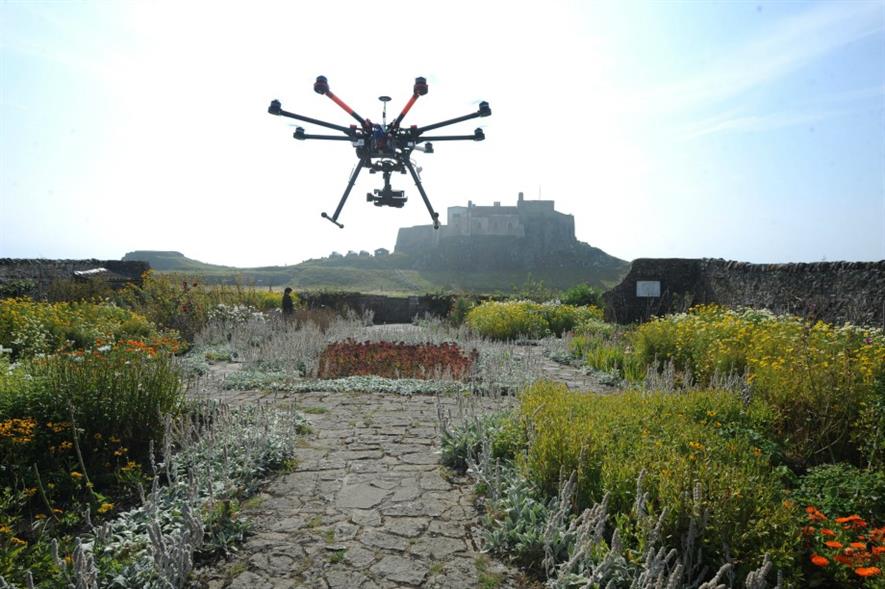 Filming at Lindisfarne Castle. Picture: Paul Kingston