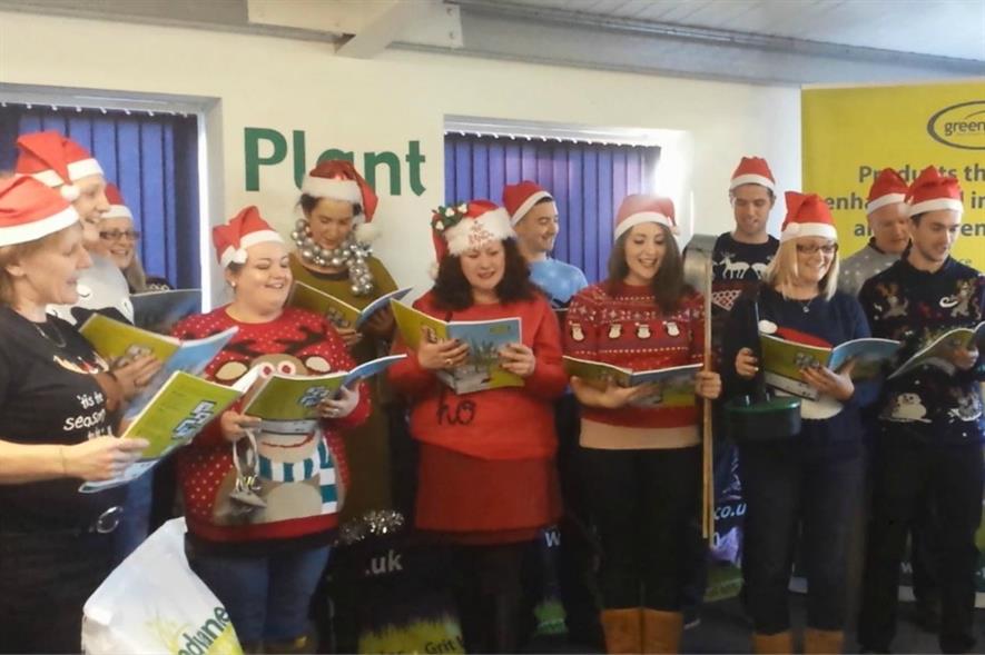 Green-tech staff use a Christmas classic to promote their products