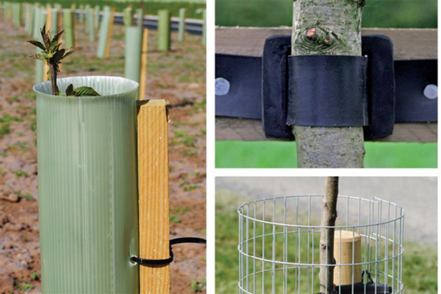Greentech tree stakes and ties - image: Greentech