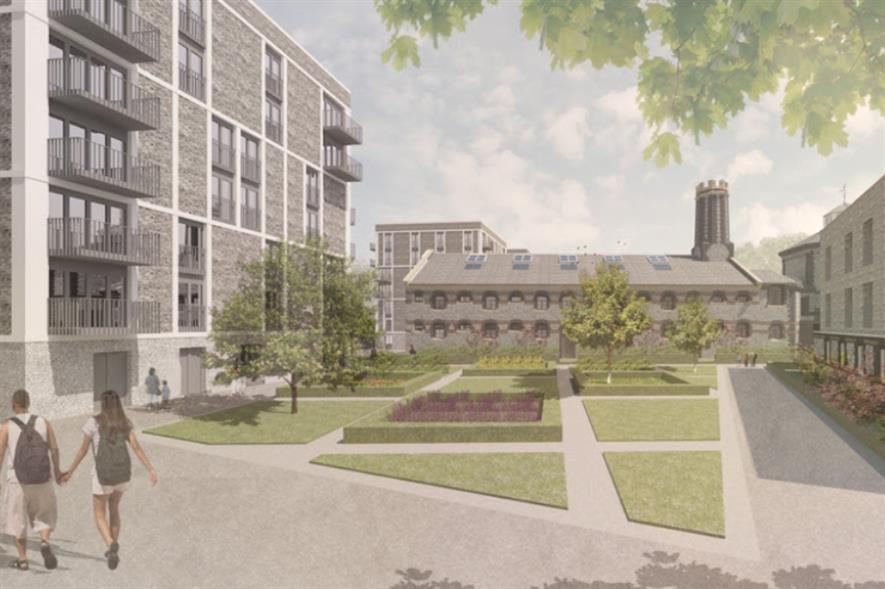 Grant Associates' design features shared gardens. Image: Grant Associates