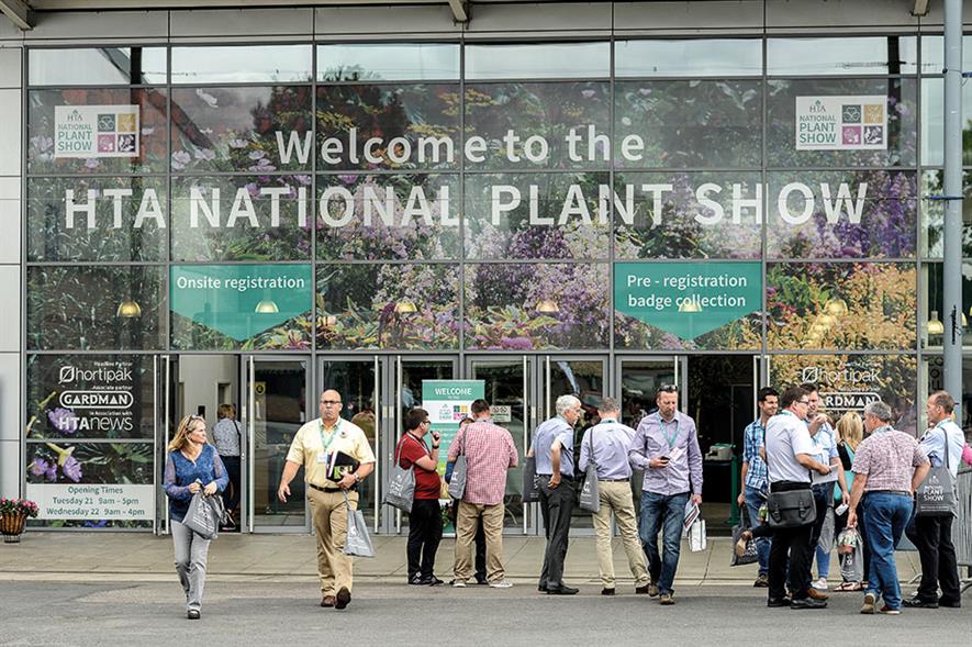 Attendees gathered outside the National Plant Show