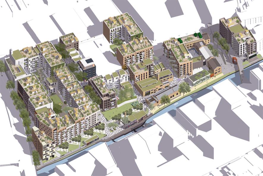 Visualisation of Hackney Wickside. Image: Ask Sakula Architects