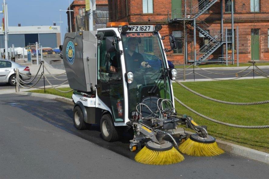 Holder X 30 (27 hp) sweeper in Belfast. Image: Max Holder