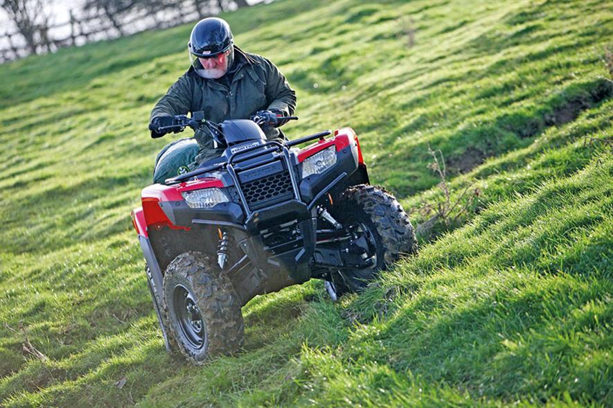 Quad bikes: versatile machines that can cope with the roughest terrain and be paired with a wide range of useful attachments - credit: Honda