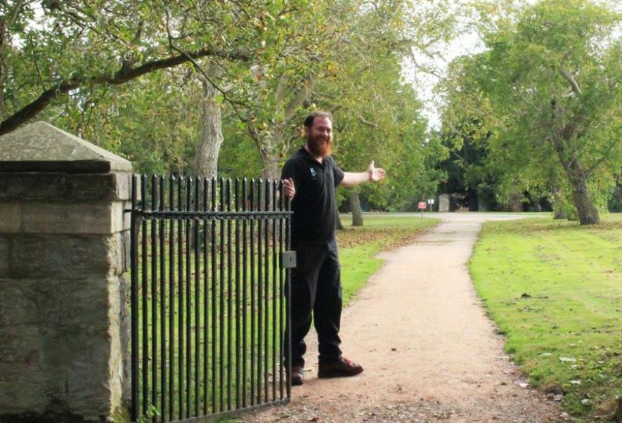 Croome warden Hugh Warwick at the start of the path