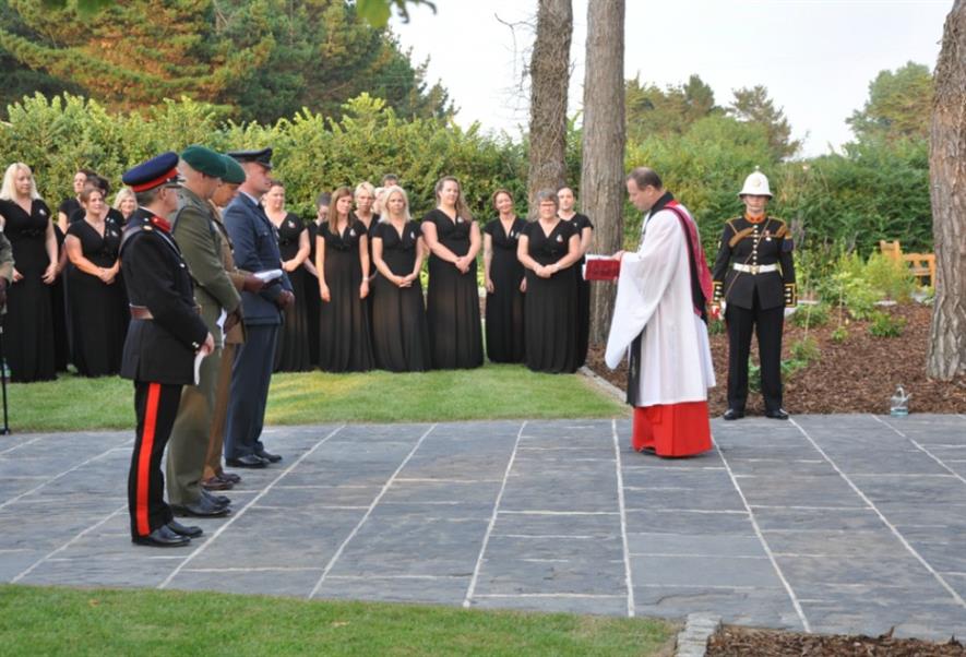 Archdeacon Ian Wheatley conducts the service of dedication
