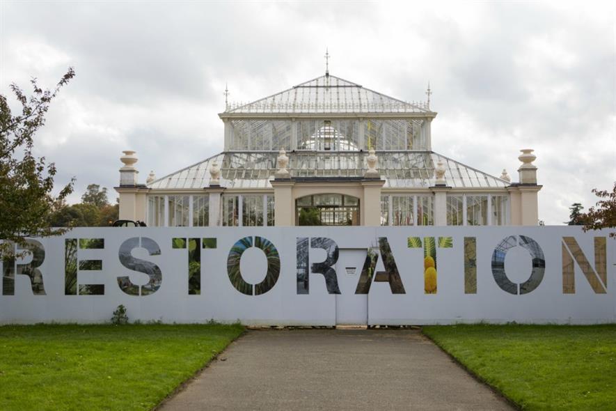 Work is nearly complete at Kew's Temperate House. Image: HW
