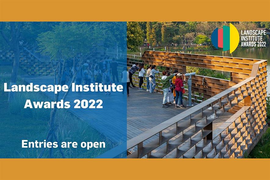 Landscape Institute Awards 2022 awards poster