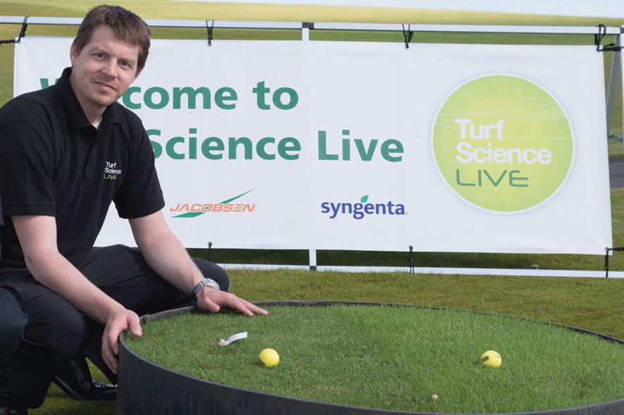 Simard: used event to highlight products with turf health benefits over primary role - image: Syngenta