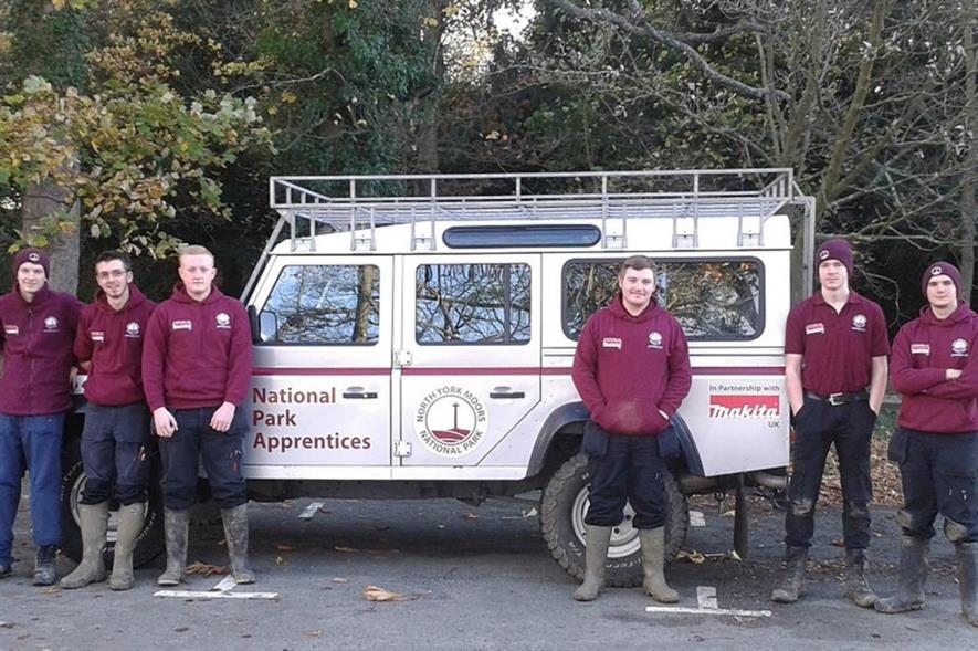The six North York Moors National Park apprentices
