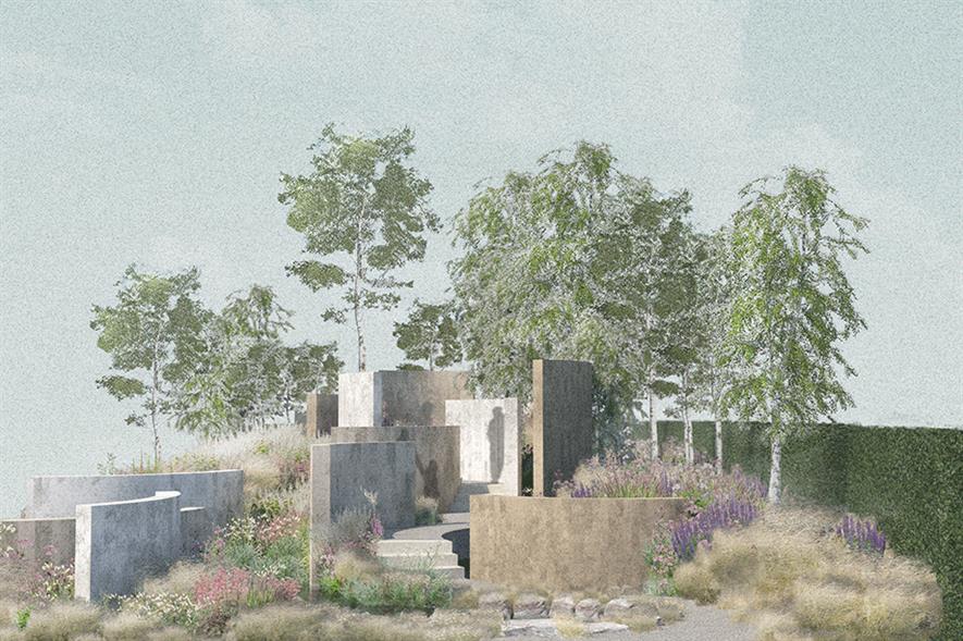 Design drawing for Mind's Chelsea Flower Show garden