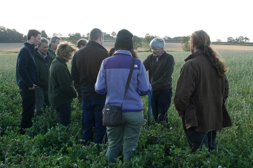 Molyneux (with spade) discusses soil health - image:HW