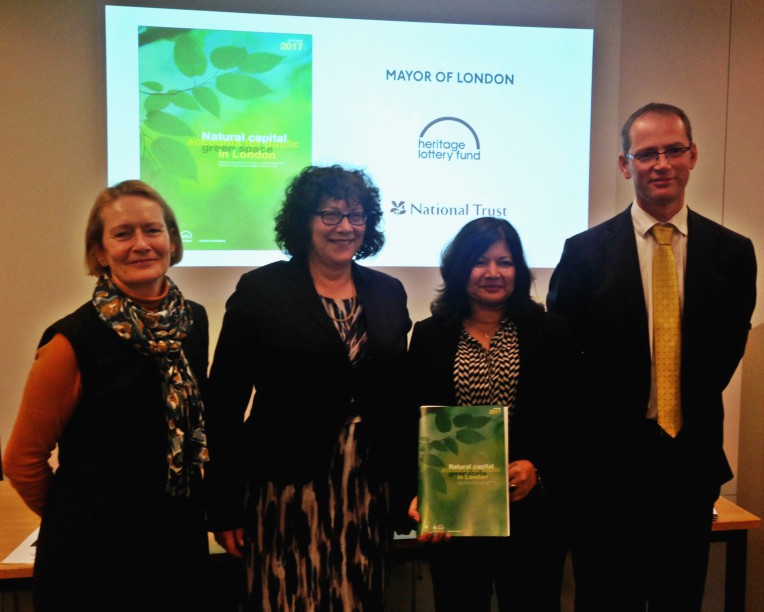 (l - r) Helen Ghosh, Ros Kerslake, Shirley Rodrigues, Robin Smale. Image: National Trust
