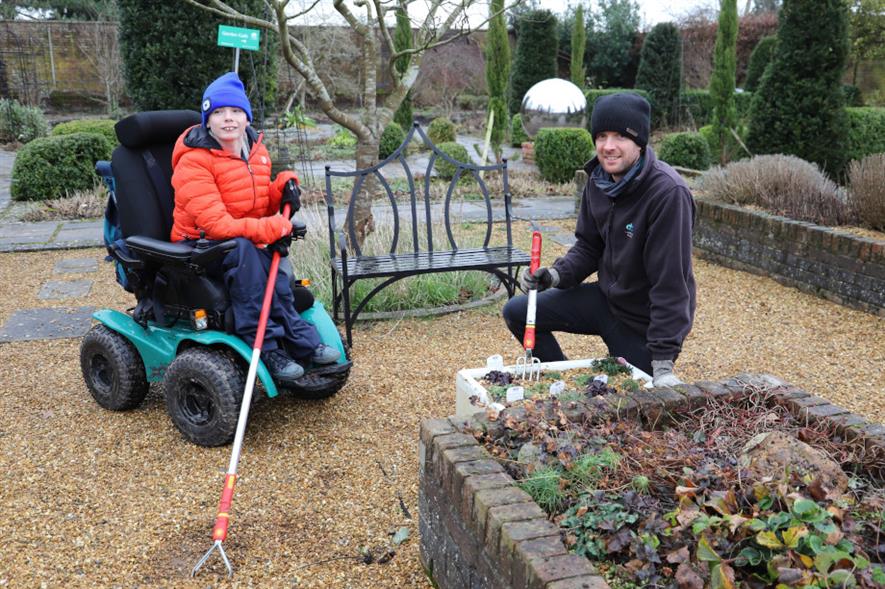Horticultural student Oliver Burrows and teacher Will Lyon - credit: Derwen College